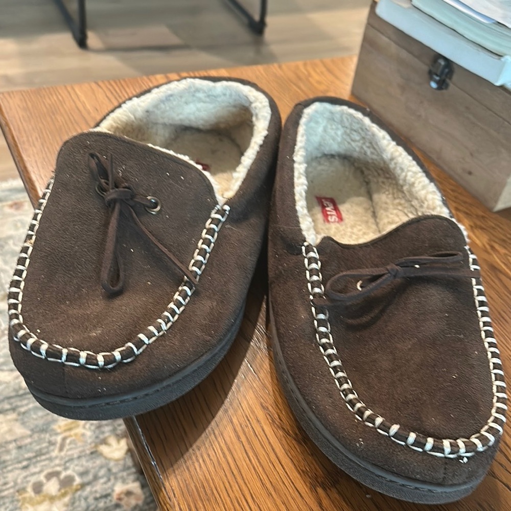 Levi's Brown Loafers Slip-Ons with Suede Finish